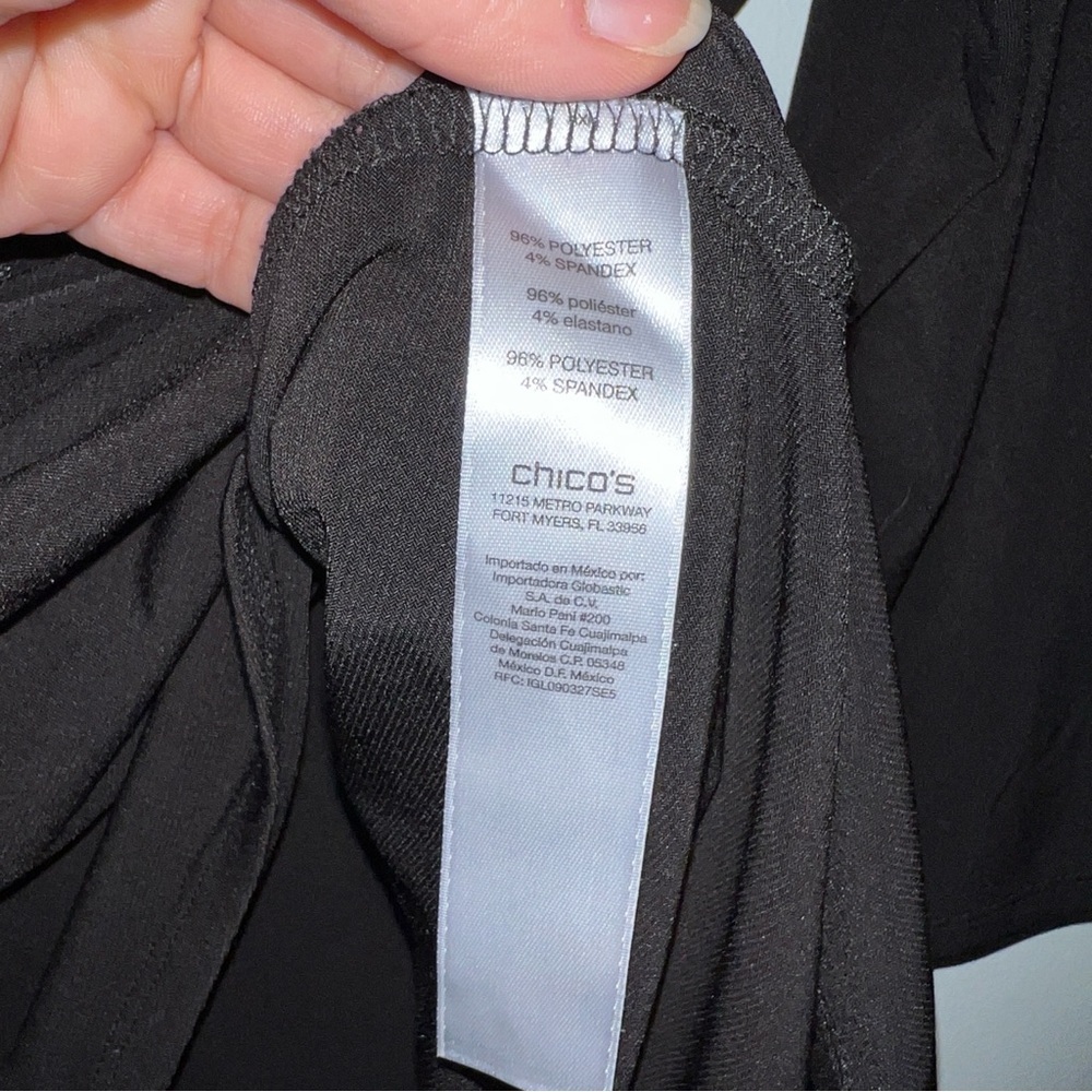 Chico's Black Ruched Relaxed Blouse - Picture 5 of 9